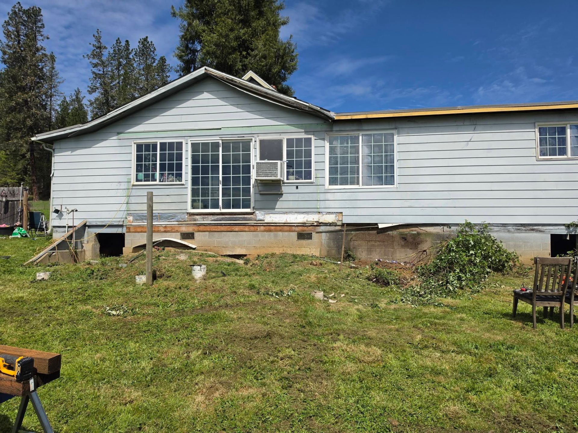 Rear of home before deck construction